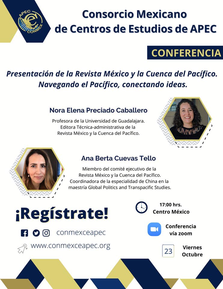 Te invitamos a la Presentación de la Revista "México y la Cuenca del Pacífico. Navegando el Pacífico, conectando ideas"

✅𝙄𝙣𝙨𝙘𝙧𝙞́𝙗𝙚𝙩𝙚 𝙡𝙡𝙚𝙣𝙖𝙣𝙙𝙤 𝙚𝙡 𝙨𝙞𝙜𝙪𝙞𝙚𝙣𝙩𝙚 𝙛𝙤𝙧𝙢𝙪𝙡𝙖𝙧𝙞𝙤:
forms.gle/ywu1ZvKjT7Sc8n…

🕔Viernes 23 de Octubre a las 17:00 hrs.