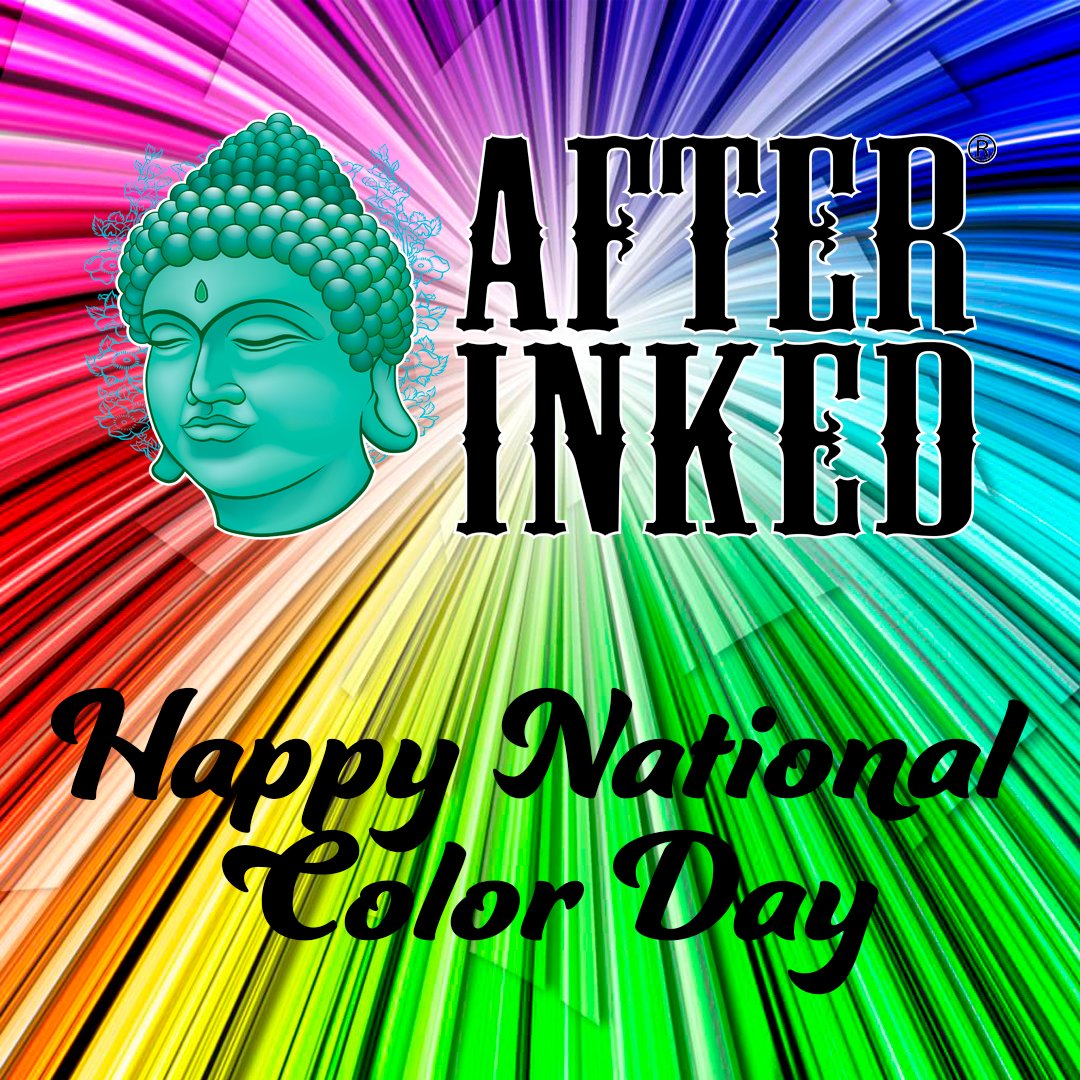 AfterInked's tweet photo. #NationalColorDay #ColorDay #Color #afterinked #proudusers #formulatedforperfection #afterinkedeveryday #tattooaftercare #vegan #livecolorfully #choosecolor #popofcolor #colorcrush #fullcolor #colors #acolorstory #draw #colorlove #marlosalvatierra #misswildwest #adamnatonioink https://t.co/LHr8I2mPLZ