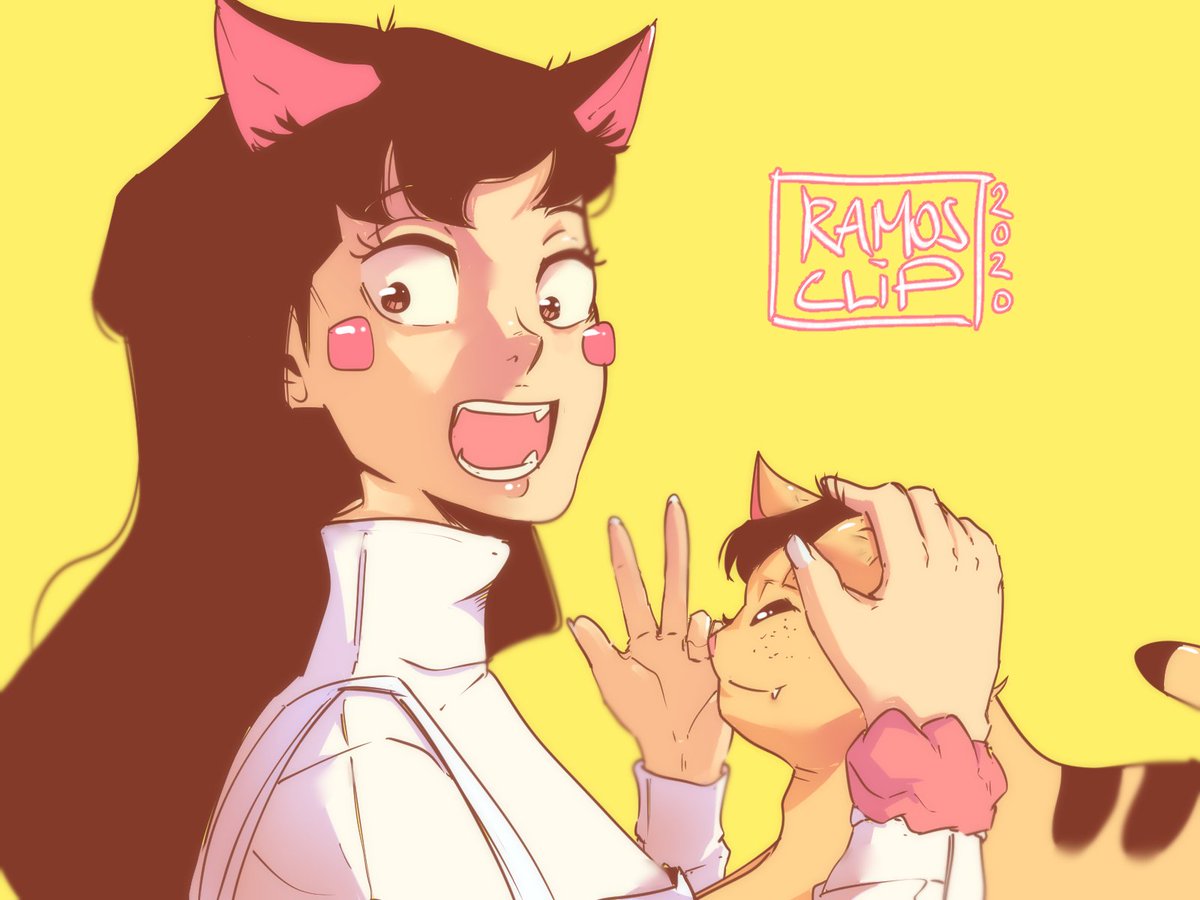ramosclip's tweet photo. cat or hooman- they still cute hehehe~

#digitalart #hanawebtoon #drawwithwebtoon https://t.co/cE52pWbnI8