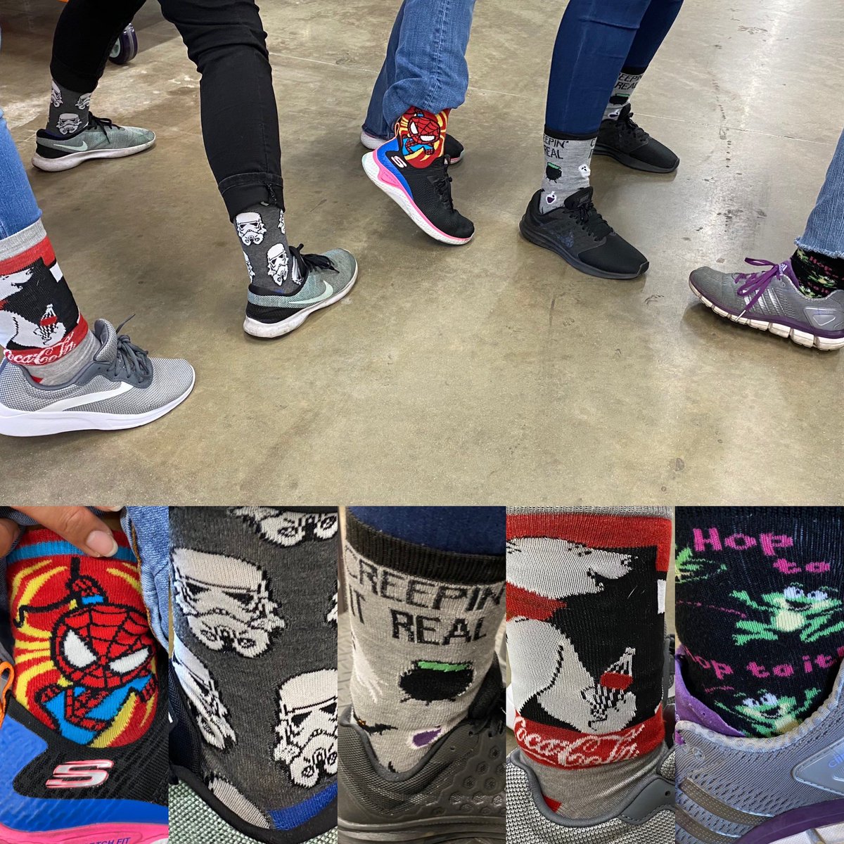 #CAM2020 Service Desk rocking #crazysock day! #OneTeam #CustomerService <a href="/Tammie22440813/">Tammie Fowler store# 0134</a> <a href="/JohnsMinnie/">minnie owen</a> <a href="/AlgerChadd/">chadd alger</a> <a href="/RayBoyett6935/">Ray Boyett</a> <a href="/chrisMET6935/">Christopher Ware</a> <a href="/SarahFarrellTHD/">Sarah Farrell</a>