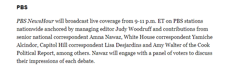 RealAmnaNawaz's tweet photo. How to watch tonight's #PresidentialDebate 👇🏾

#Debates2020 #debates 

https://t.co/JARuqfcdaF https://t.co/CwJbU3O7mR
