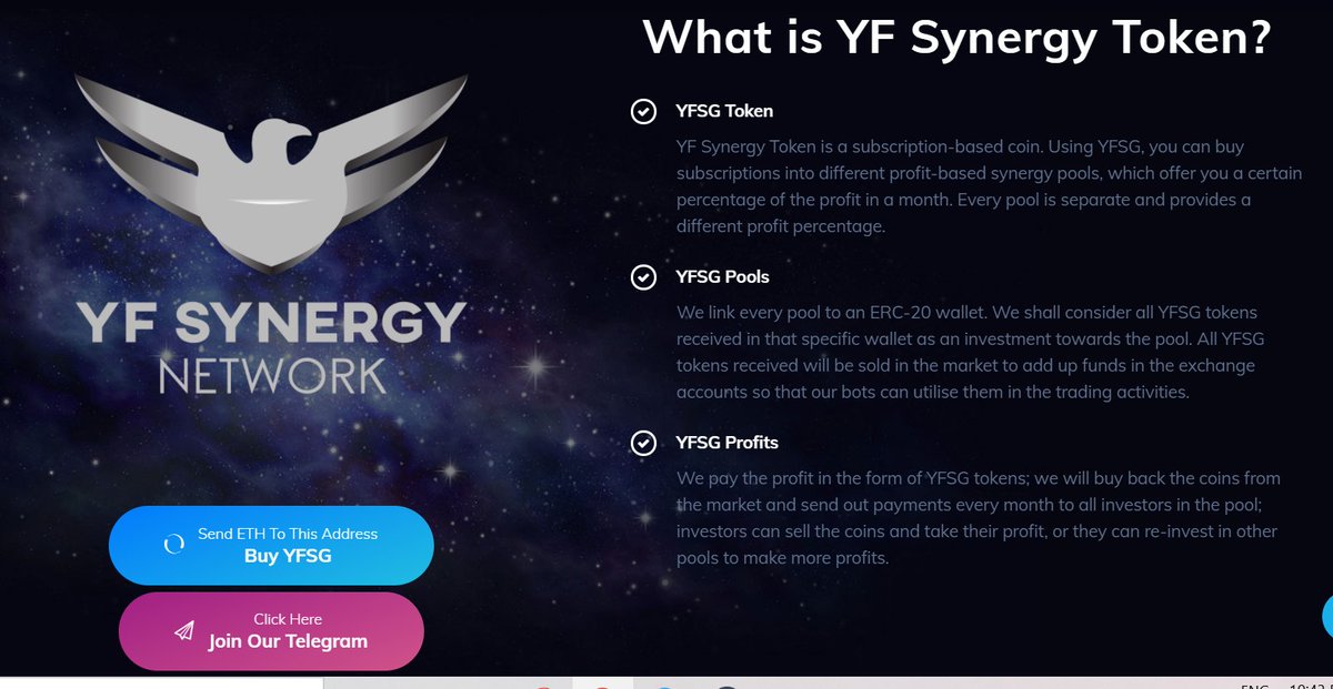 cryptodeft's tweet photo. $YFSG Something unique ... last leg in token sales. Check this out.  #YFSG @SynergyYf #DeFi #DefiYieldProtocol #DeFiFarming https://t.co/gcFqNzDSP1