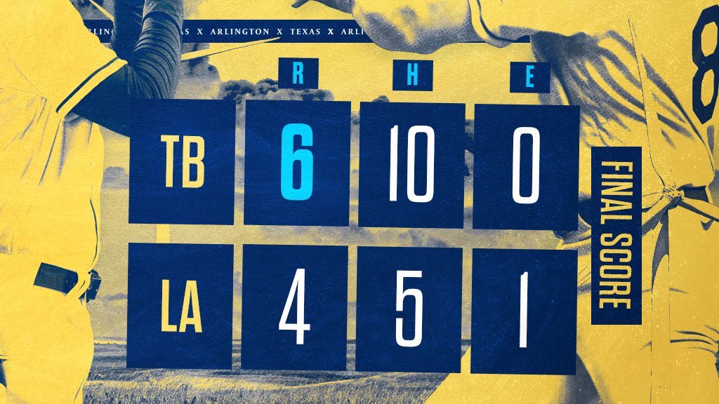 Final score of Rays Game 2 win: 6-4 

Look at the tweet linked 

#WorldSeries | #NBA