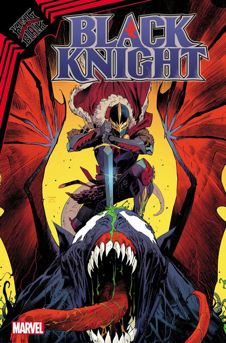 Black Knight getting a LOT of shine lately. ALmost like he was supposed to be in a movie or something.KING IN BLACK: BLACK KNIGHT #1SIMON SPURRIER (W) • JESUS SAIZ (A) • Cover by DAN MORA