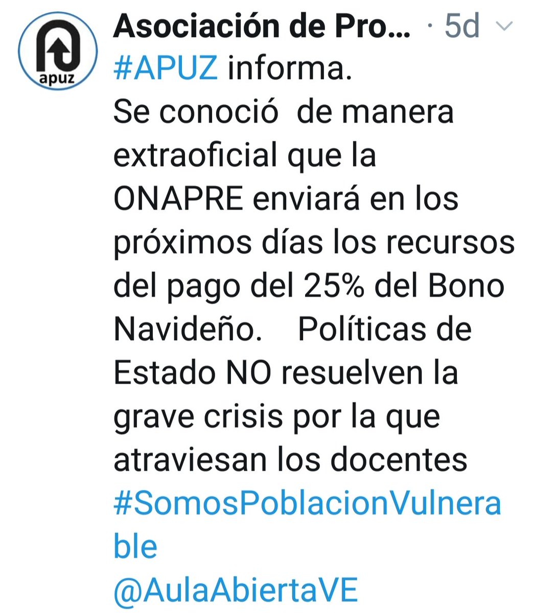 Asociación de Profesores de LUZ tweet media