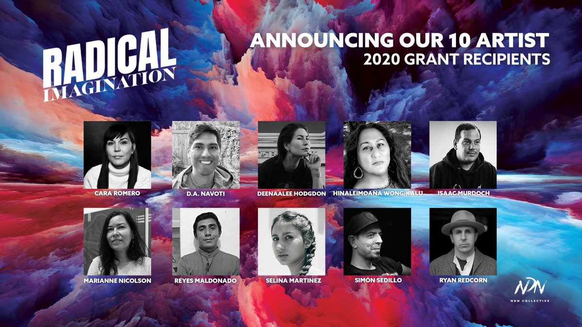ndncollective's tweet image. ✨Announcing NDN Collective's inaugural Radical Imagination artist grantees! Learn more about all 10 of these RAD, Visionary, Indigenous artists here: 
bit.ly/3knR7yl