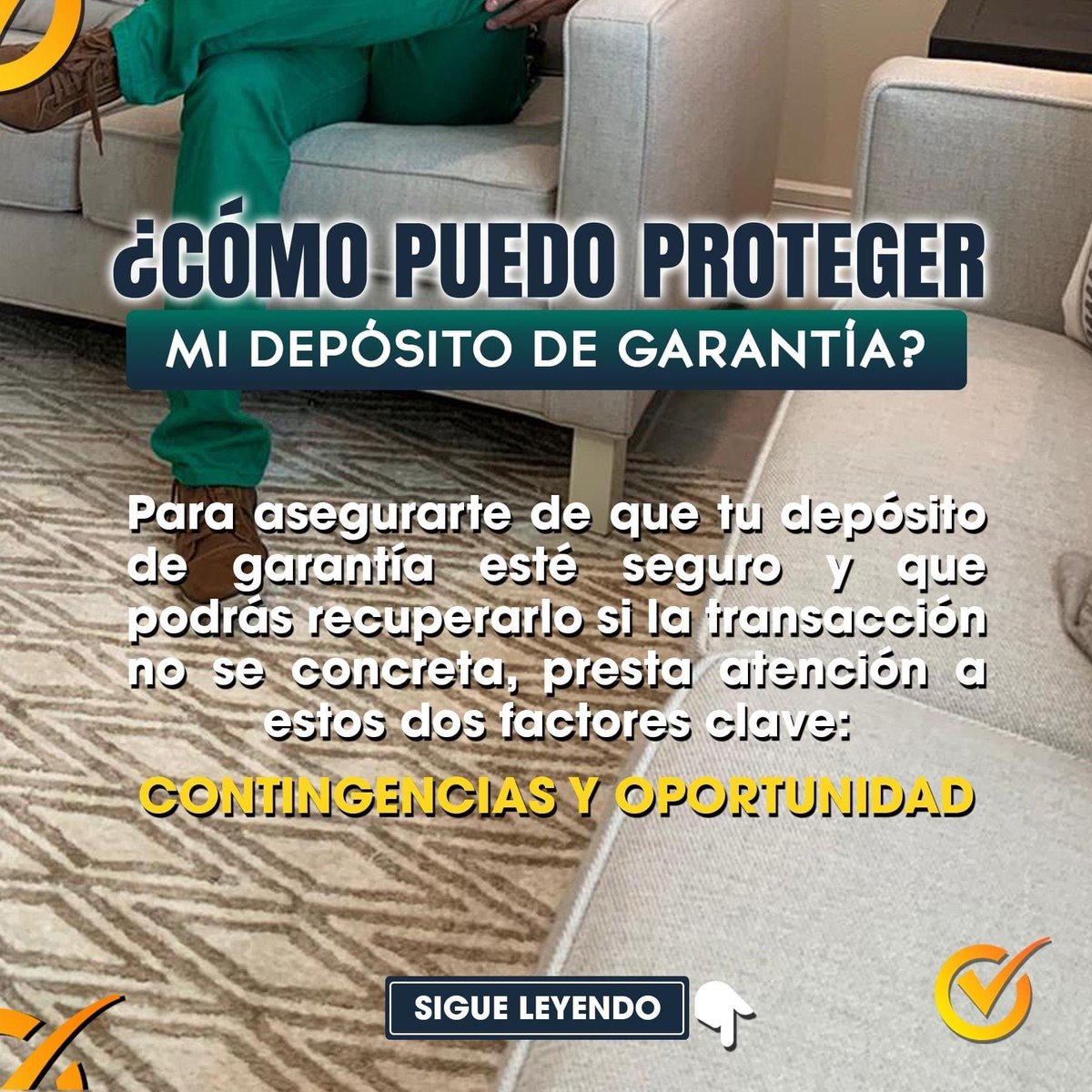 La forma de proteger el dinero en garantía 🛡️💵 es tener las contingencias adecuadas y luego actuar dentro de los bloques de tiempo ⏳ requeridos para liberarlos o rescindir el contrato ❌📝 y solicitar un reembolso 

#MIRealtorFL #Realtor #RealEstate #CompraTuCasa #FloridaReal