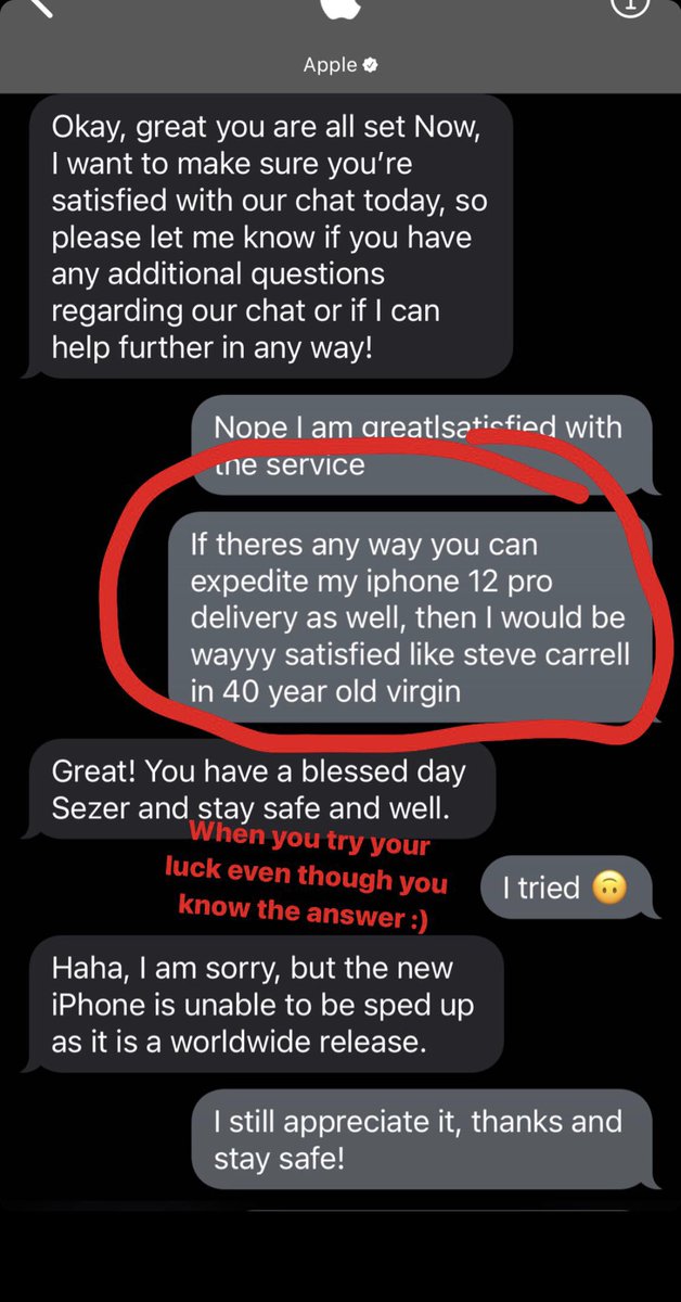 Even if you know the answer always give it a shot #apple  #applesupport #applecustomerservice