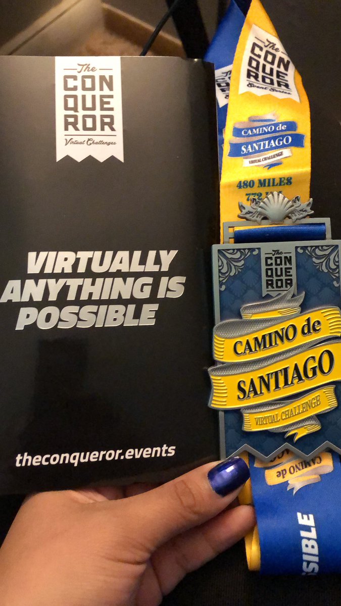 VRon519's tweet image. #medal #virtualrun #theconquerorchallenge @myvmission I did it! I did it ! 🏅 🏃‍♂️ #480Miles