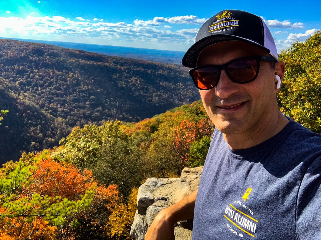 Sean Frisbee (@seanfrisbee) on Twitter photo Repping some swag from <a href="/WVUAlumniAssoc/">WVU Alumni</a> Emerald Coast Chapter and <a href="/WVUBaltimore/">WVU Baltimore Alumni</a> Chapter on a trail run at Coopers Rock today. Fall colors in full display #AlmostHeaven Repping some swag from <a href="/WVUAlumniAssoc/">WVU Alumni</a> Emerald Coast Chapter and <a href="/WVUBaltimore/">WVU Baltimore Alumni</a> Chapter on a trail run at Coopers Rock today. Fall colors in full display #AlmostHeaven