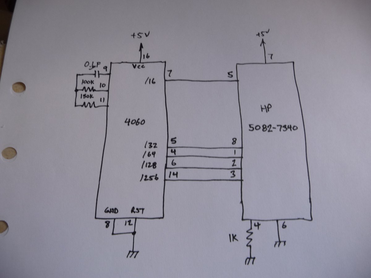 RueNahcMohr's tweet photo. This is the schematic on that test circuit!
#Electronics #schematic #lineArt #noRueNotLikeThat #capacitor #chips #hp #cmos #noCPU #blackInk #whitePaper #cd4060 #RCoscillator #ruePleaseStopWithTheTags https://t.co/qV0cG1kpUj