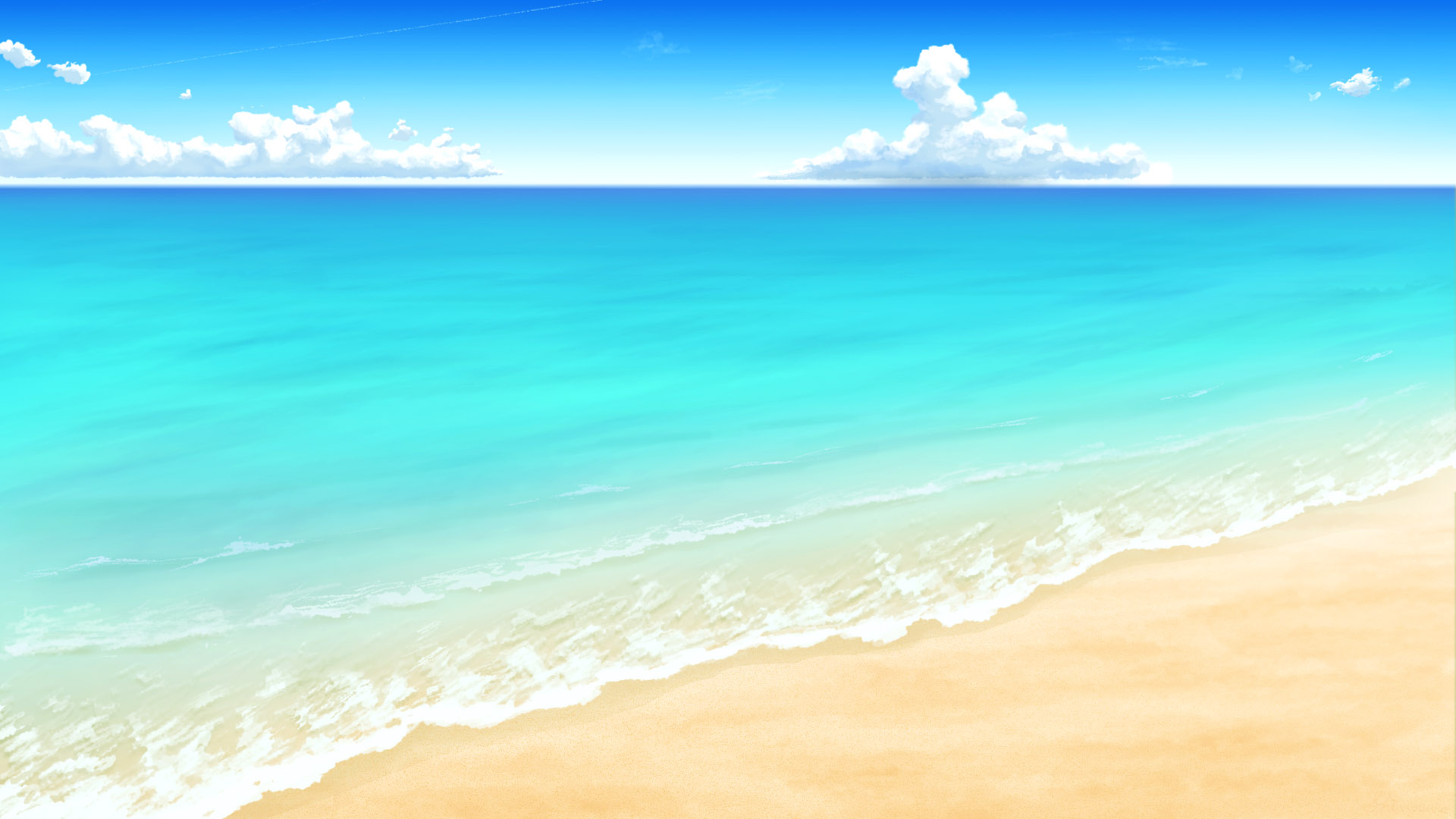 しんのすけ 背景練習8 浜辺 イラスト 背景 T Co Cljyrcgune Twitter