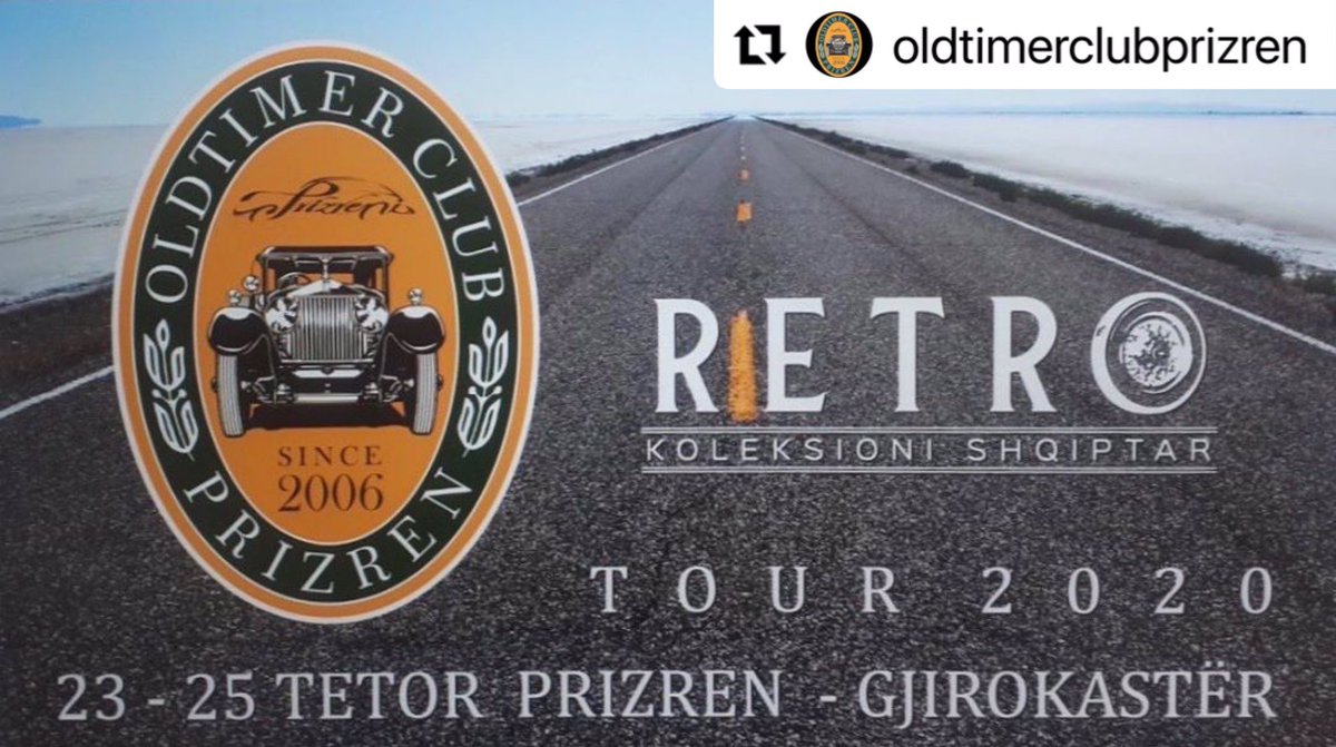 dpshtrr's tweet photo. Një #Tour ku siç e kemi zakon të mirë, bashkojmë miq e bashkëpunëtorë që si ne e duan kulturën e historinë automobilistike! 🚘
Kush do të vijë, jo vetëm që s'do pendohet, do largohet me shpirtin plot! 😍
#RETRO #DPSHTRR #AADF #TIDGJIROKASTRA #Hemingwayalbania #oldtimerclubprizren https://t.co/qDjIk32nWd