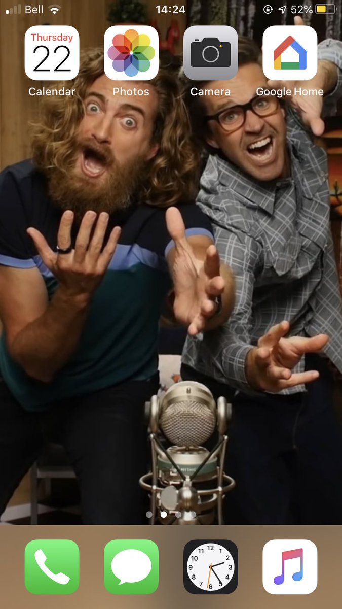 Changed my wallpaper yesterday to these crazy guys! <a href="/Mythical/">Rhett & Link</a> <a href="/rhettmc/">Rhett McLaughlin</a> <a href="/LinkNeal/">Link Neal</a> Best Decision I have ever made as an adult. Was my boyfriend jealous, yes. Do I care, no.