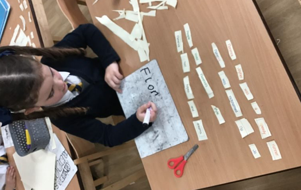 CroxtethCleaver's tweet photo. Y1/2 have been been unjumbling words and constructing sentences. #LinkedProvision @CroxtethC https://t.co/c5fS9N9rXj