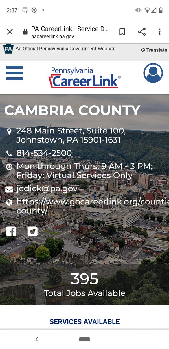 CareerLinkCam's tweet photo. Looking for a job?  We have 395 job postings listed for Cambria County
https://t.co/8kSIyvrMIQ https://t.co/yx4qbZBbP5