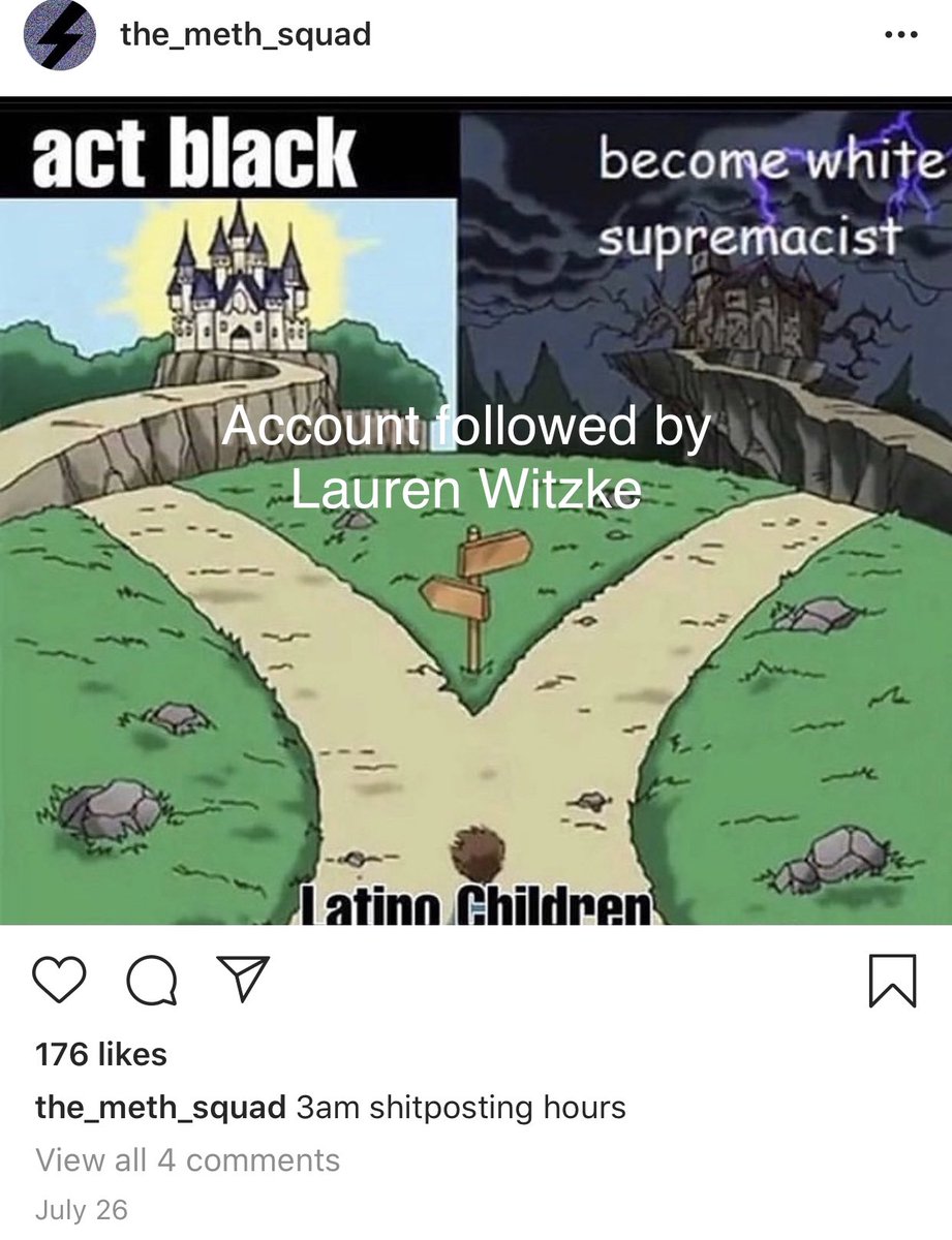 That’s right, Republican US Senate candidate Lauren Witzke is following a blatantly white supremacist account on Instagram.Hmm... What made Witzke decide to follow this account?
