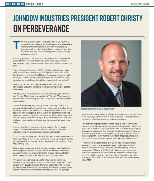 Read the latest issue of <a href="/AMNews_Babcox/">AMN News</a> to hear from <a href="/JohnDowInd/">JohnDow Industries</a> new president, <a href="/RobertChristy5/">Robert Christy</a>. The issue is live at digital.aftermarketnews.com/html5/reader/p… #automotive