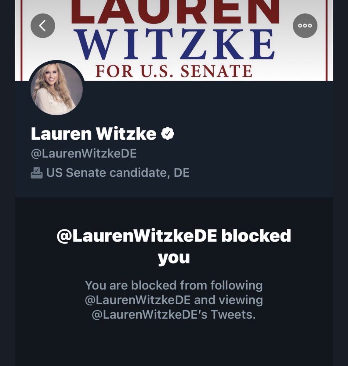 Lauren Witzke doesn’t want you to bring it up.Lauren Witzke doesn’t want her supporters to know.Lauren Witzke is blocking people that post about it.
