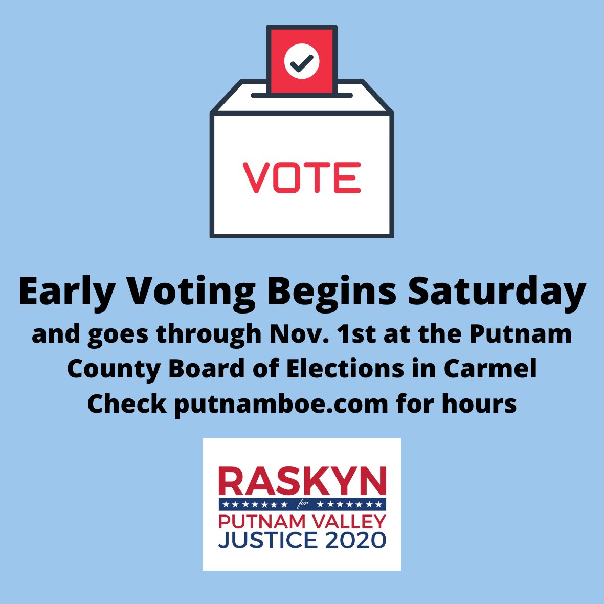 Terry Raskyn for Putnam Valley Town Board tweet media