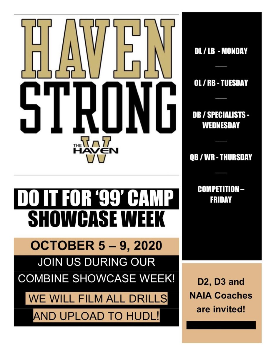 With season postponed, we innovate & find ways to highlight our student-athletes. With the help of  @Level1Recruits &  @CoachJames44,  @JR_Sandlin & University of Louisiana  @RaginCajuns, the staff  @WhitehavenTiger hosted  #builtforthis combine &  #doitfor99 camp. Check out what we did