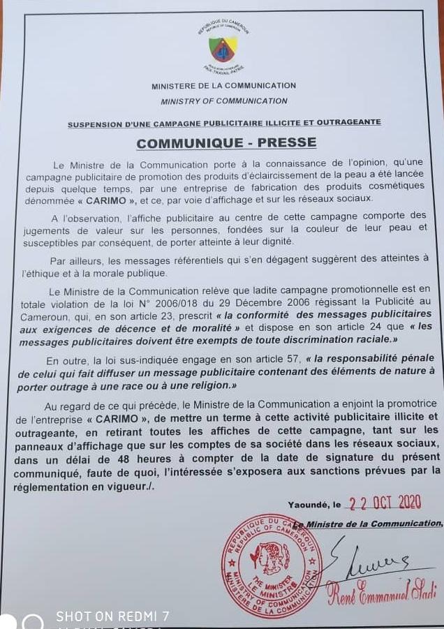 anchunda_benly's tweet photo. #Carimo
The Minister of Communication has given #Carimo 48hrs to pull down their billboards that have caused chaos on the social media.The advert presents a fair skin lady who used skin bleaching products with her feet on black-skinned persons"put them on your feet" the ad reads https://t.co/BlvdHwINLb
