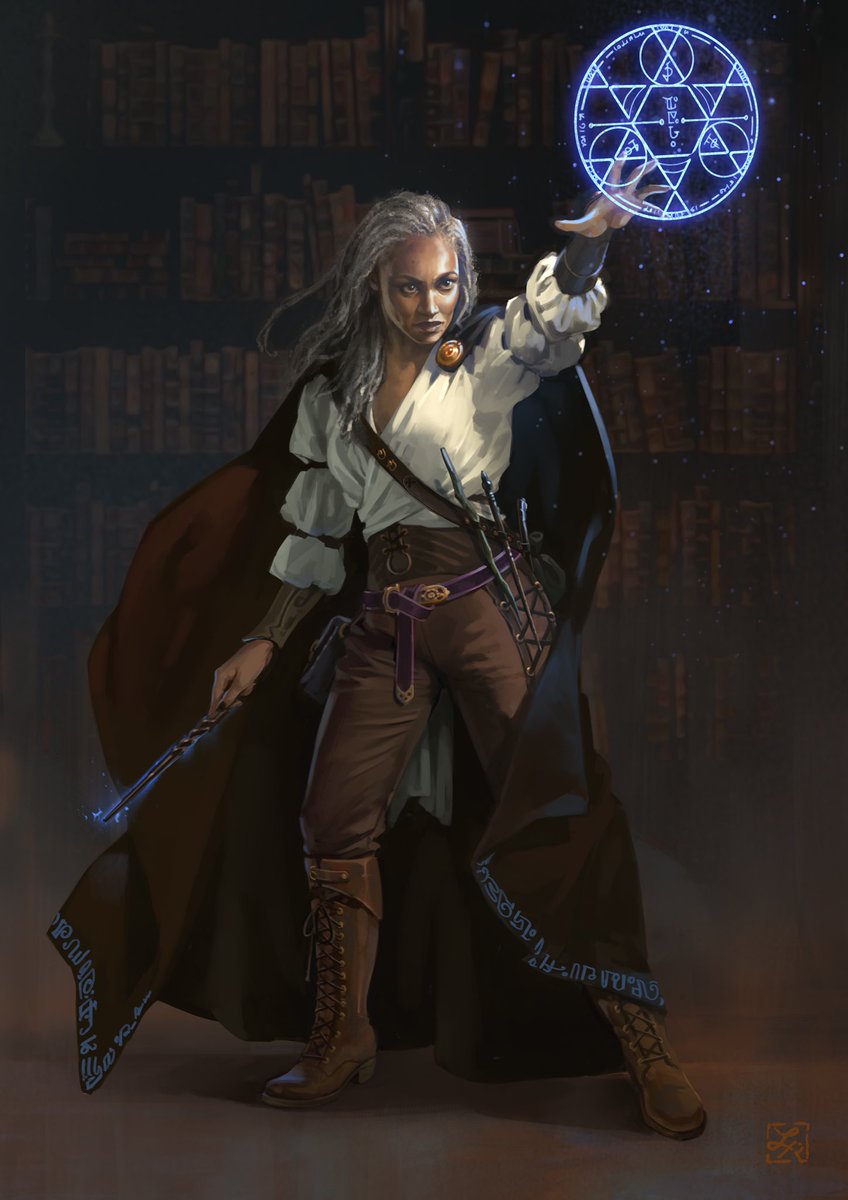 InverseWorlds's tweet photo. New poll :) 

Which one’s your favourite? 

A: The Librarian
B: Galdren the Shadow Mancer
C: Deralyn, Paladin of Light 

All illustrated by the marvellous @lolesromero https://t.co/rouTQNS1zU