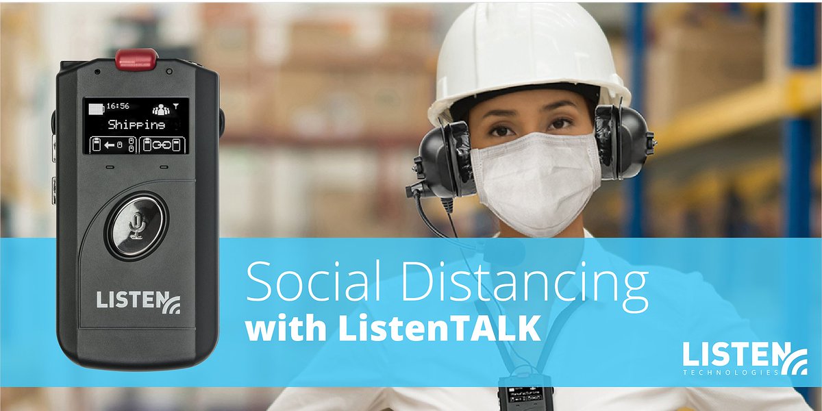 ListenTech's tweet image. Are you using audio devices for safe, reliable communication? Learn how ListenTALK is working as a communication solution for social distancing. #FactoryTours #PlantTours #AssistiveListening try.listentech.com/pro-audio-soci…