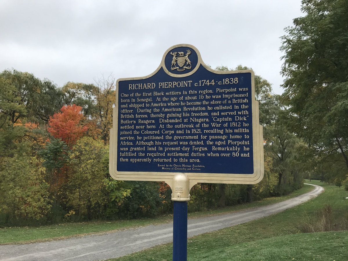 Plaque honouring #RichardPierpoint , Centennial Gardens, St. Catharines. #BlackHistory ⁦@tweetOBHS⁩