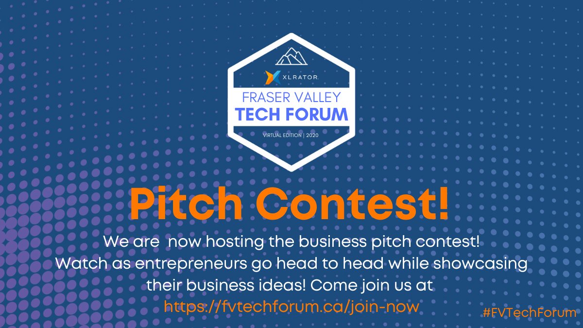 XLRatorFV's tweet image. We are live with our pitch contest! Join as we watch entrepreneurs go head to head with their business pitches and see what business idea comes out on top! 

Want to join us and watch? Just click here: fvtechforum.ca/join-now

#FVTechForum