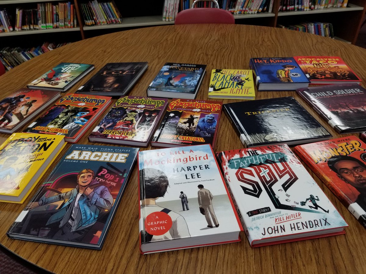 NW_Library's tweet photo. The graphic novels have started to arrive! So excited! Thanks, Dollar General! #dollargeneralyouthliteracygrant https://t.co/dMLZp3BjSe