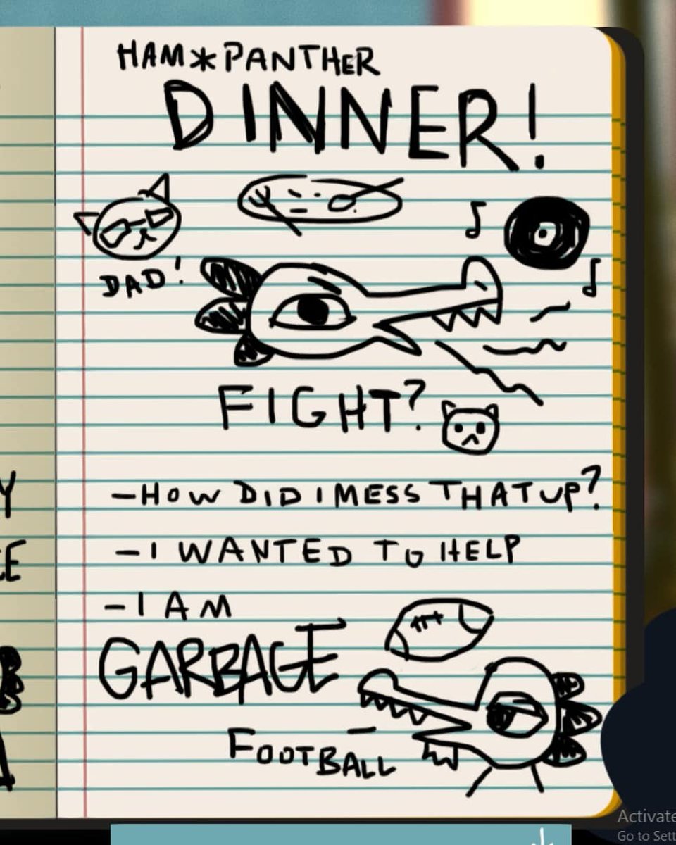  #Maetober2020 day 22: Dinner"I just wanted to help"  #nitw  #nightinthewoods  #drawtober  #drawtober2020  #artober  #Artober2020  #inktober2020  #inktober