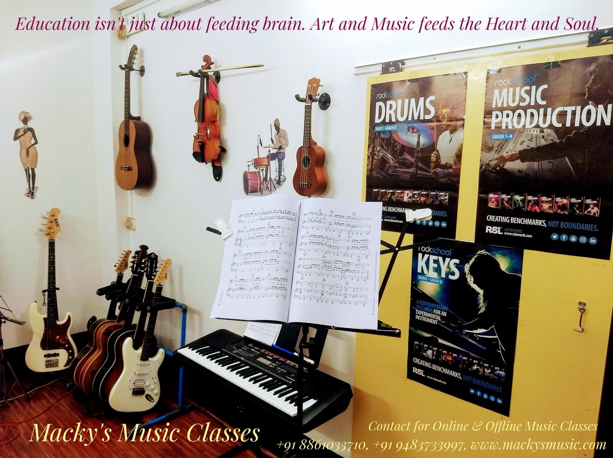 Mackys_Musics's tweet photo. Education isn't about feeding brain. Art and Music feeds the Heart and Soul.
Macky's Music Classes
(Online & Offline Classes)
+91 8861033710
https://t.co/gjBBmUTPET
#mackys #mackysmusic #musicclasses #guitar #keyboard #ukulele #bass #vocals #violin #musictheory https://t.co/Jd2VN3kUEY