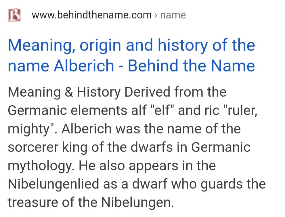 here's the meaning of kaeya's surname, alberich, which i assume he got from his biological father."ruler of supernatural beings""name of the sorcerer king"when his father was talking about kaeya being their "last hope", could it mean he's the heir to a throne? (4/?)