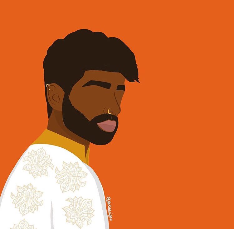 Ainsi, le Sherwani est un vêtement qu’on pourrait qualifier de royal et que l’on porte lors de grandes occasions. (Crédit des dessins:  @zhkdesigns sur Instagram)