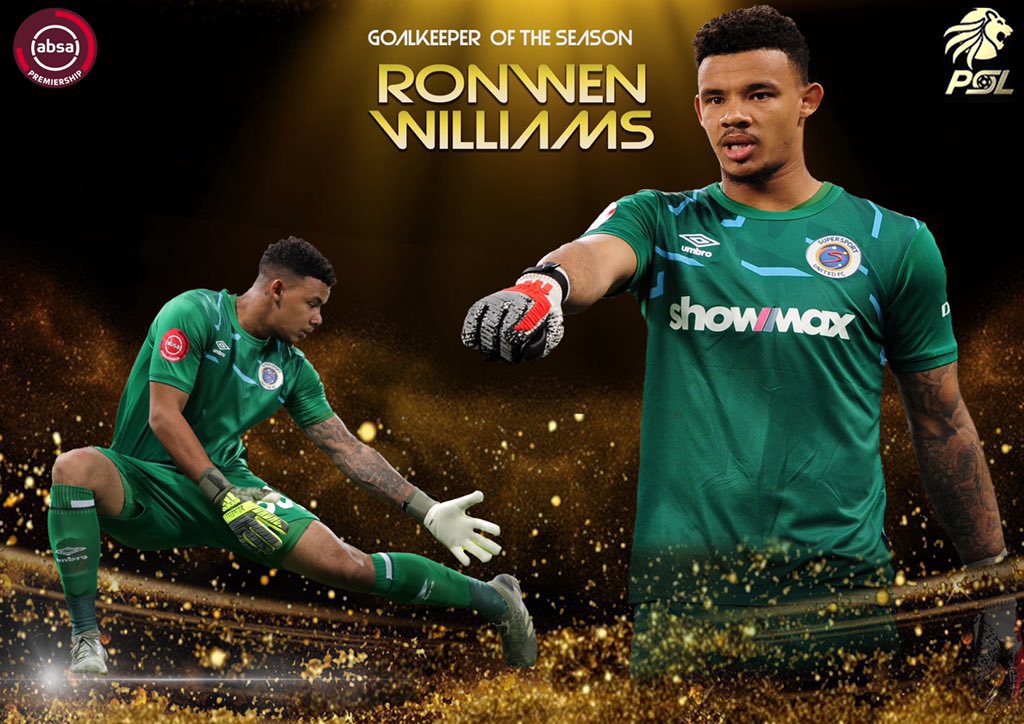Absa Premiership Goalkeeper of the Season: Ronwen Williams
Akpei stood no chance, Chief's scouting team should introspect
#PSLAwards20
#PSLAwards https://t.co/ekeIFdanGC