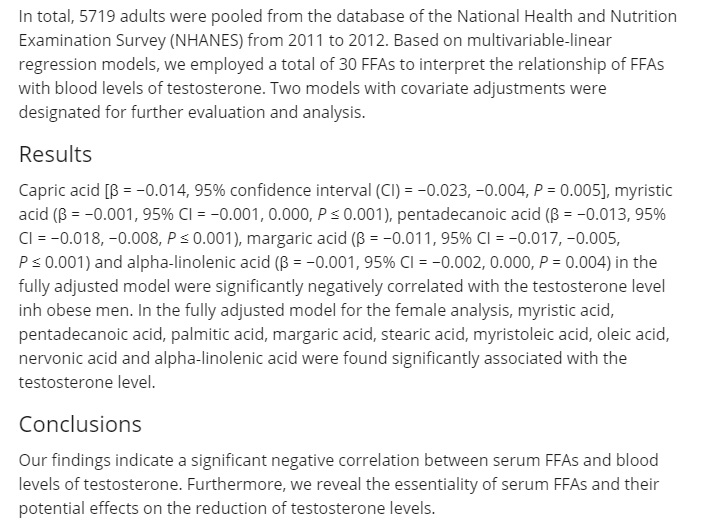 IberianCitizen's tweet photo. Examining the association between serum free fatty acids and blood levels of testosterone #ácidos #grasos #libres #testosterona
https://t.co/3e2pVS4MUY
https://t.co/acO9gOXyOT https://t.co/ifjwspSUoH