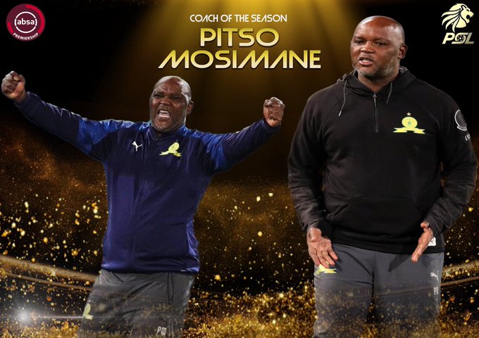 Pitso Mosimane is the ABSA Premiership Coach Of The Season! Congratulations Jingles!
#PSLAwards #PSLAwards20 #Diski365 https://t.co/ojUMKrgNXF