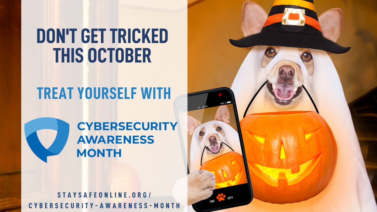 October = #PSL + #Halloween +  #CybersecurityAwarenessMonth. What are you doing to keep the internet safer and more secure? #BeCyberSmart

#cyberaware #infosec #appsecurity #onlinesecurity #staysafeonline #cyberawareness #becyberaware #datasec #infosec #onlinesafety #ITsecurity