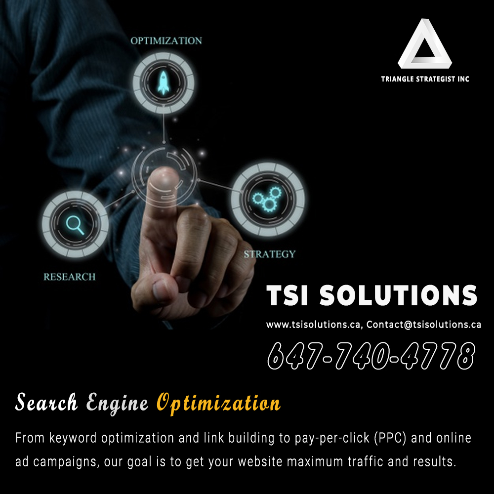 TSISolutionsca's tweet photo. If you're looking for serious business growth, #SEO, or search engine optimization is the #strategy for you. Why does it work? Simple! It targets the users that are most likely to convert to your #website and takes them there. https://t.co/QRJynYZGHy