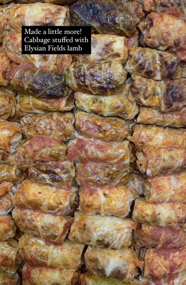 Dinner Togo stuffed Cabbage with Elysian Fields lamb