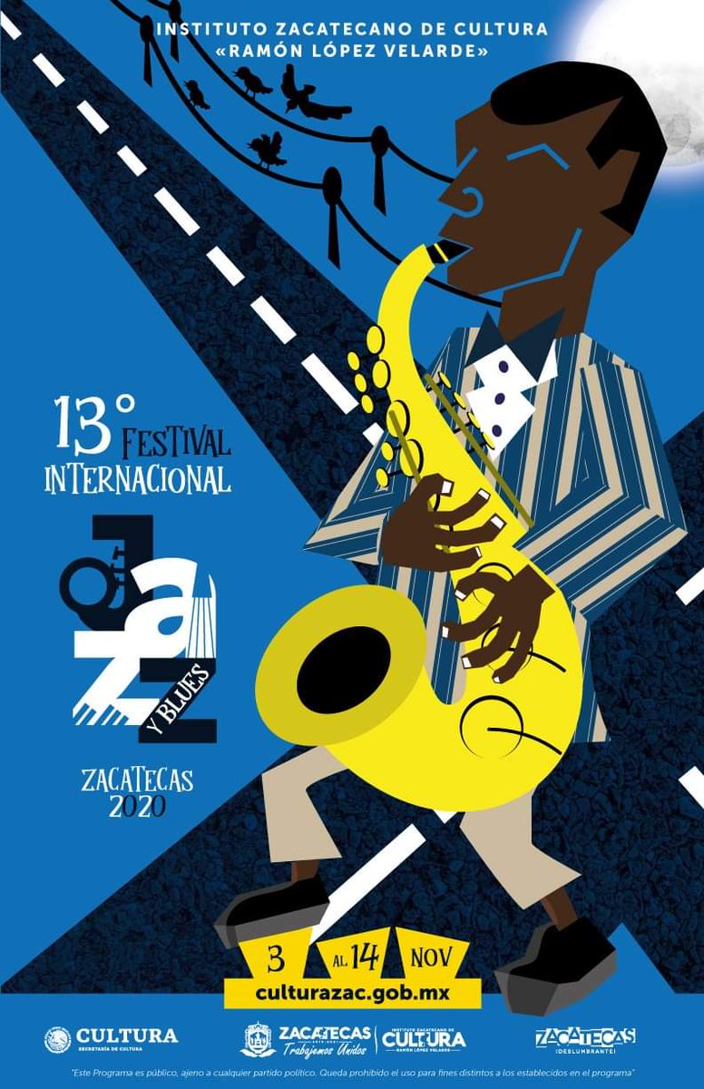MezcalRocks's tweet photo. Del 3 al 14 de noviembre #Zacatecas llevará a cabo el 13 Festival Internacional de Jazz y Blues #FIJyB2020. https://t.co/6PtaibroHJ