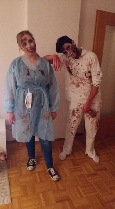 superpayno's tweet image. here’s my submission for the #LPCostumeComp #LPMakeUpComp  shoutout to my best friend for doing it with me 👨‍⚕️ 👩‍⚕️💀 !