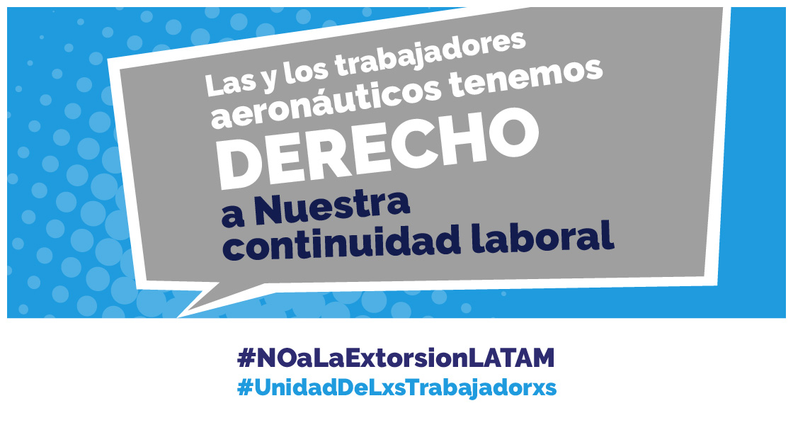 AlgeltRosa's tweet photo. Esta vez nos toca levantar la voz para frenar el vaciamiento de @LATAM_ARG y para defender nuestro trabajo. No podemos quedarnos en la calle. La pelearemos hasta el final. La continuidad es con todxs adentro! #NoALaExtorsionLATAM @MinTrabajoAR https://t.co/nMyNfdsoJG