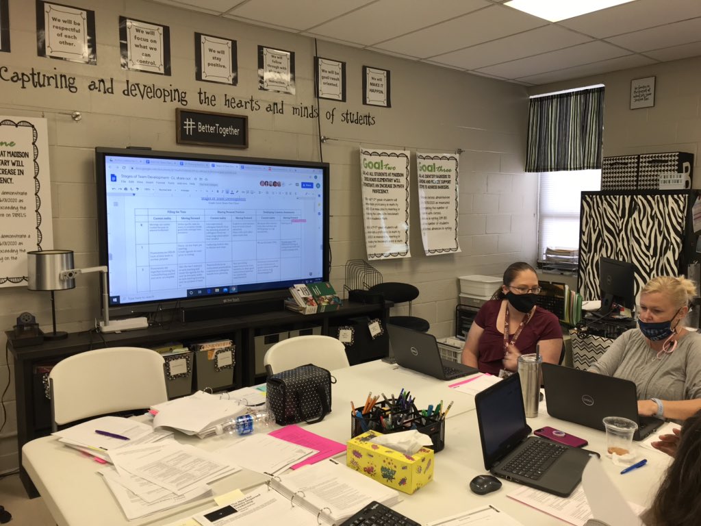 MXRComets's tweet photo. #PLCsAtWork #GuidingCoalition Planning session this afternoon! We couldn’t be more proud of this #CollaborativeTeam working to #MakeItHappen @MadCoSchools #MCSSSTRONG #BetterTogether https://t.co/nKGwQFY2lk