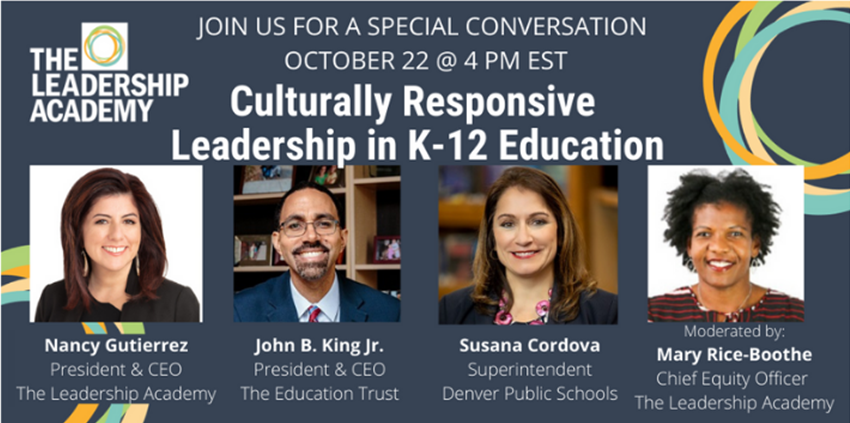LeadershipAcad_'s tweet photo. STARTING NOW! Ready to dive into this important discussion of culturally responsive leadership! #HowILeadForEquity https://t.co/nc0OHdsRMC