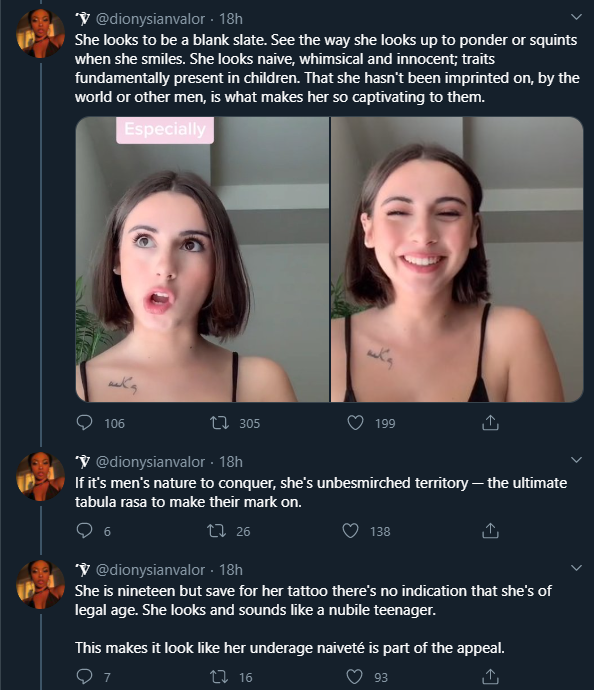 Thread:There's one subreddit that's been growing worryingly fast as of late and I'm starting to see the subculture bleed into the twittersphere.So people may have seen this legendary cope of a woman whinging about how egirls are cute and how this is offensive to her.