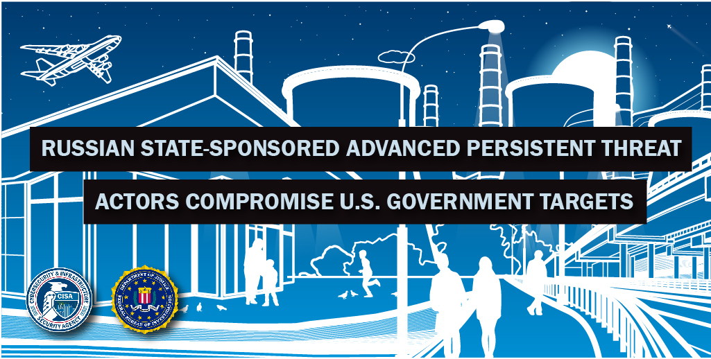 CISAgov's tweet photo. ❗ Alert: Russian state-sponsored cyber actor has targeted dozens of U.S. governments &amp; aviation sector networks. Read our joint advisory with the @FBI for recommended mitigation actions: https://t.co/UDtW3UvXmR #NetSec #NetworkSecurity #InfoSec #InformationSecurity https://t.co/IisZRwYYiM