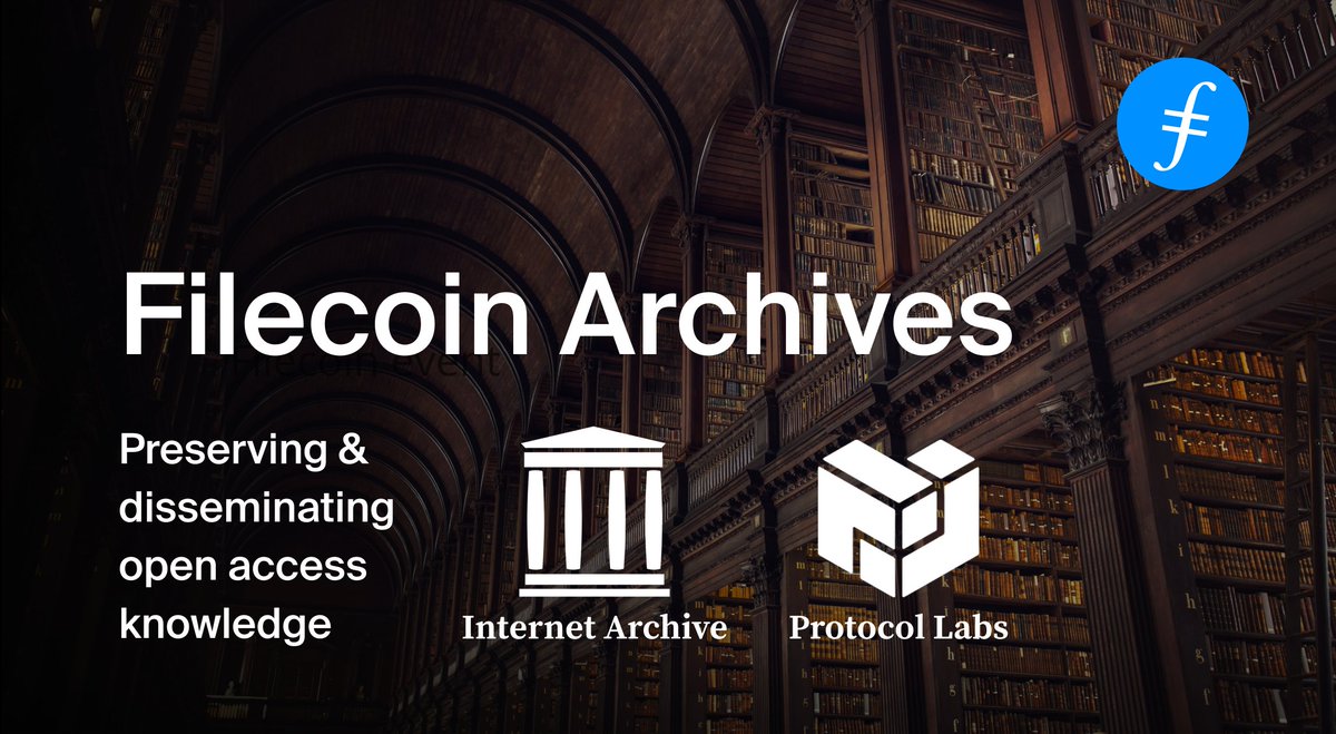 📣 Help us curate the #FilecoinArchives! 🏛💿 @InternetArchive &  @ProtocolLabs need your help to select precious IA collections and other  open access datasets, to preserve & disseminate them widely on @Filecoin!  Share
