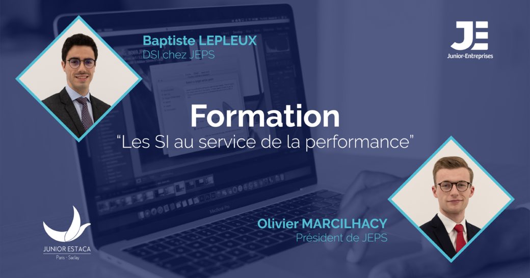 [Formation CNA20]

Samedi 24 octobre, deux membres de JEPS présenteront une formation dans le cadre du CNA20 organisé par la <a href="/cnje/">Junior-Entreprises</a>.

Cette formation portera sur"Les SI au service de la performance"

Liens d’inscription :
app.livestorm.co/cnje/cna20-jun…